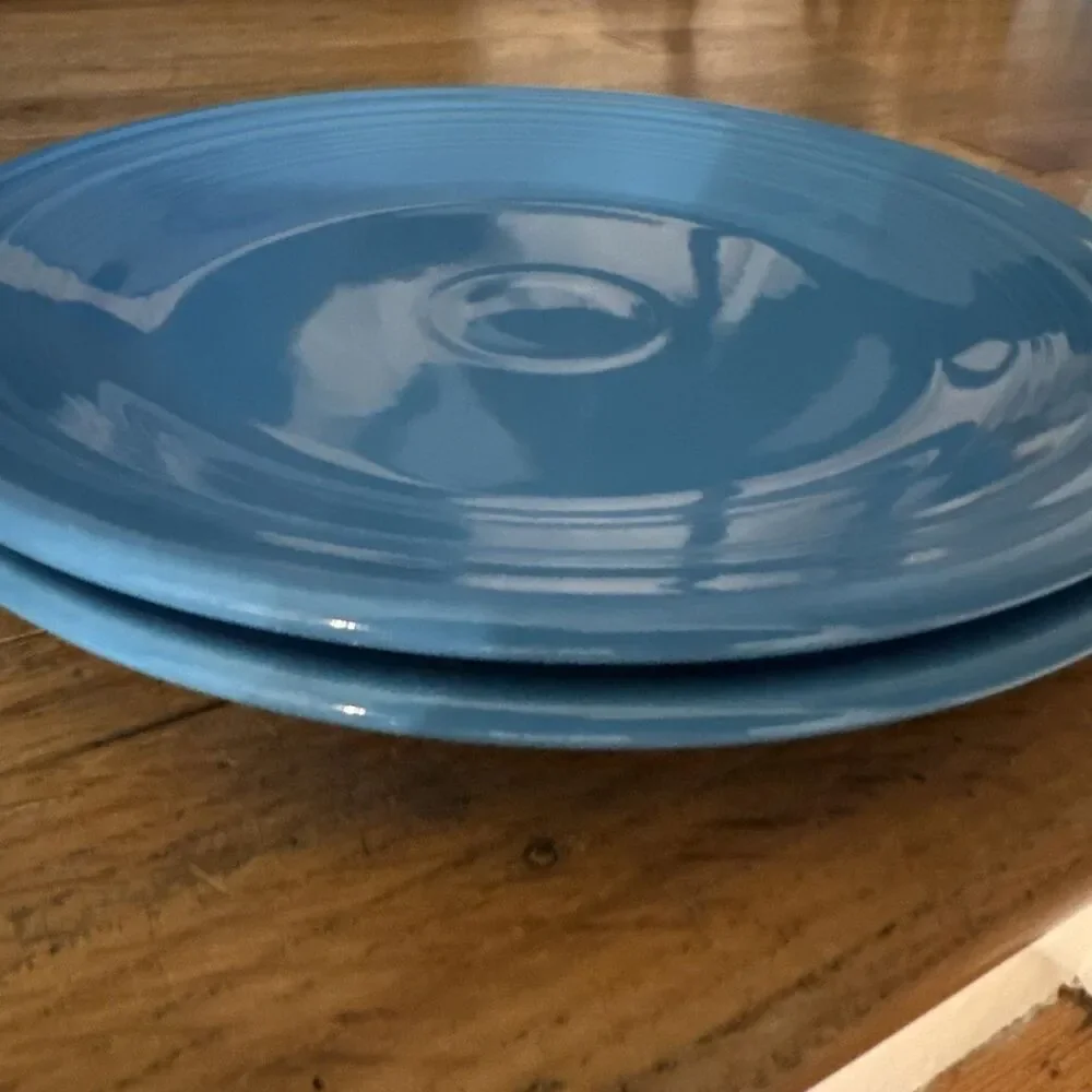 Fiesta Ware 10.5” Classic Peacock Blue Dinner Plate set of two